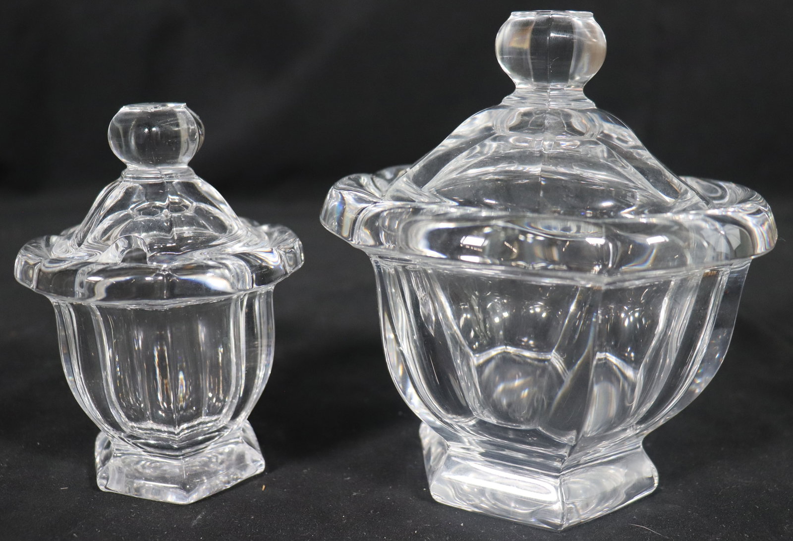 Baccarat Harcourt Missouri Jam or Sauce Jar: Vintage Baccarat Harcourt Missouri Jam or Crystal Mustard Dish Vintage Baccarat Harcourt Missouri Sugar Bowl 5" with Lid Signed Crystal France DIMENSIONS sugar Pot: Height 5.50 inch / 14 cm 