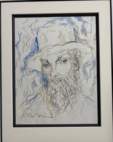 Framed Watercolor on Cardboard signed Hector Molne, Titled Bagamundo.