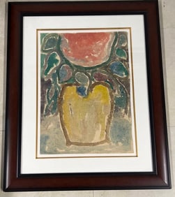 Miguel Collazo (1975) Framed  watercolor on paper.