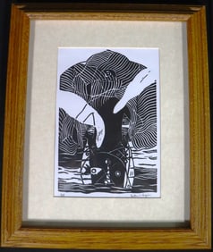Framed Lithograph on Paper signed Belkis Ayon with PA