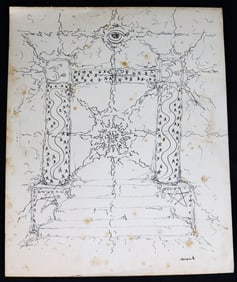 Unframed Mixed Media on paper Signed Mark Rothko