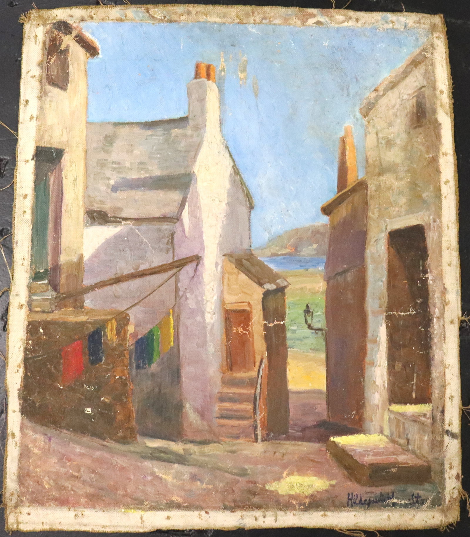 Unframed Oil on canvas signed Hildegarde Hamilton: Unframed Oil on canvas signed Hildegarde Hamilton Hildegarde Hamilton, American (1898 - 1970) DIMENSIONS without frame: Height 24 inch / 61 cm 