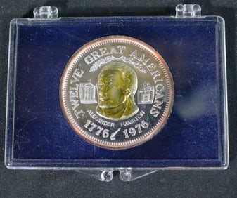 1776-1976 Twelve Great Americans Silver / Gold COIN ALEXANDER HAMILTON