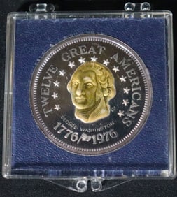 1776-1976 Twelve Great Americans Silver / Gold COIN George Washington