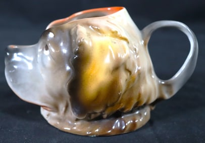 Vintage Porcelain Figural Creamer of Saint Bernard Dog Head