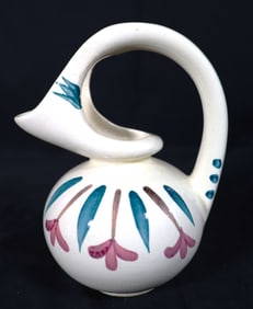 Vintage Purinton Slip Ware Shooting Star Pattern Syrup or Honey Jug