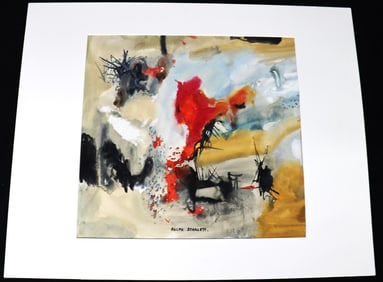 Watercolor on Paper "Untitled". Signed Rolph Scarlett lower center