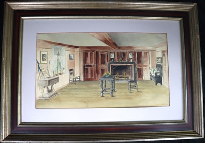 Framed Painting signed louis confort tiffany Lower right