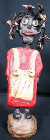 Figurine Mixed Media with Papier Mache by ANTONIA EIRIZ with COA