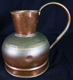 Vintage Copper Lidded Jug with Handle