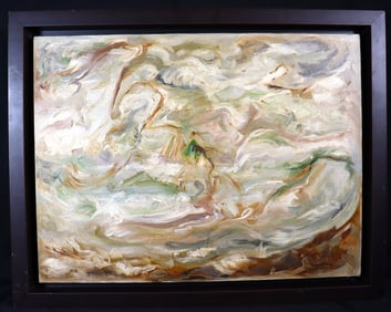 FRAMED Oil on Canvas signed Garcia Napolis  and dated 1971