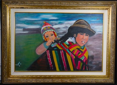 Framed Oil on Canvas signed Lince