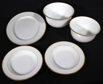 FIVE DANSK MONOGRAM GOLD PIECES