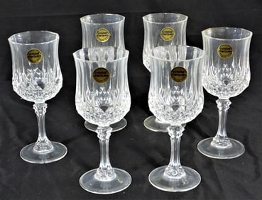 6 X Glass Cristal D Arques LONGCHAMP 17,5 cl.