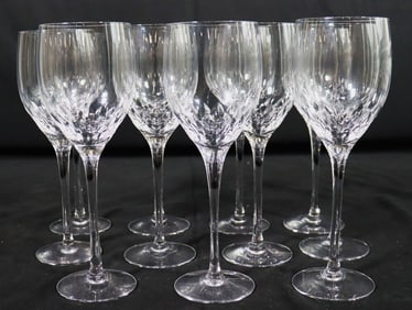 11 Vintage Orrefors Crystal "Prelude Clear" Wine Goblets,