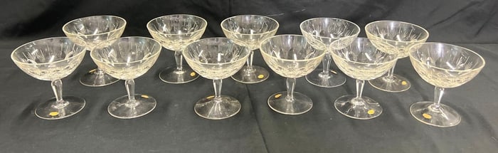 12 Vintage Crystal from CHAMPAGNE GLASSES from Germany.