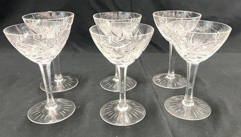 6 Vintage Crystal from PORTO wine GLASSES from Germany.