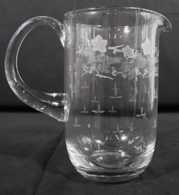 Vintage Clear Glass Pitcher