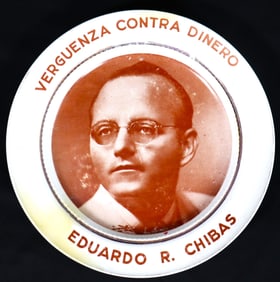 Verguenza Contra Dinero Cuban Eduardo R. Chibas Porcelain Plate