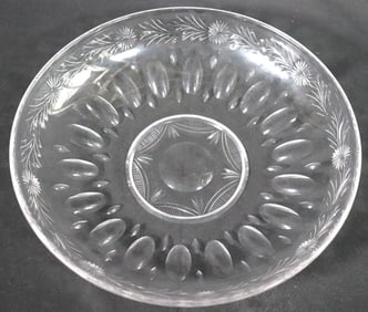 Vintage clear glass serving Bowl