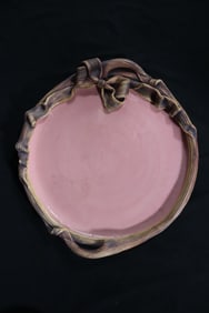 Vintage signed TEWAHIMA Art Pottery clay Glaze Tray with handles dated 1988