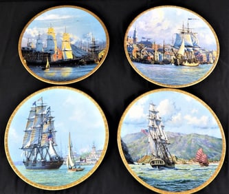 4 Plates, PASSAGE TO CHINA Collector Plates by Raymond Massey