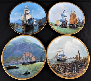 4 Plates, PASSAGE TO CHINA Collector Plates by Raymond Massey