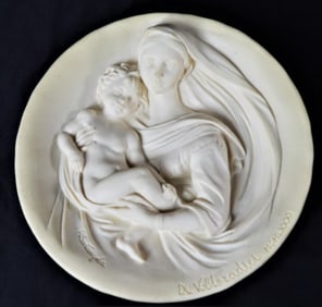 Studio Dante Di Volteradici, Alberto Santangela Plate "MADONNA PROFETICA" 1981