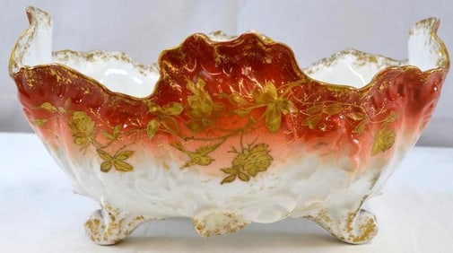 Hand painted porcelain planter "Jardiniere " from France