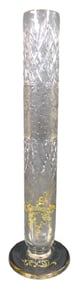 Vintage Gilt and form cut glass vase