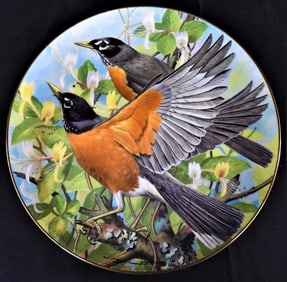 American Robin plate 1984 FP Japan limited first edition