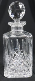 Crystal Decanter with Diamond Cut Pattern & Stopper