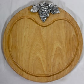 Studio Nova CHEESE BOARD / TRAY With Pewter Grape Embellishment