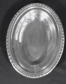 Silver plated oval serving dish