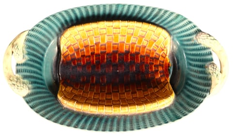 French Majolica Asparagus Serving Platter