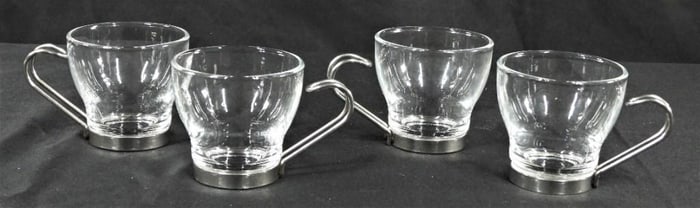 4 Glass espresso coffee cups from Italy