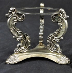 Vintage Godinger Silver plated round display stand