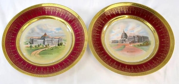 Two Porcelain Cabinet Plates
