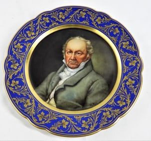 Dresden Plate hand painted ,Signed Fritzsche,