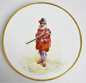 Hand painted plate signed Gleize from Sevres, France