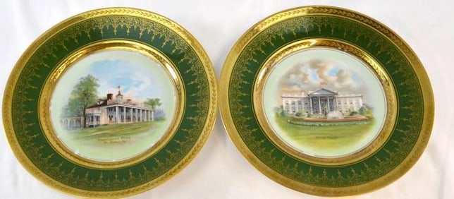 Two Porcelain Cabinet Plates