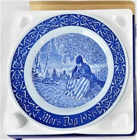 Rorstrand Mothers Day 1986 Mors Dag Porcelain Collectors Plate Vintage