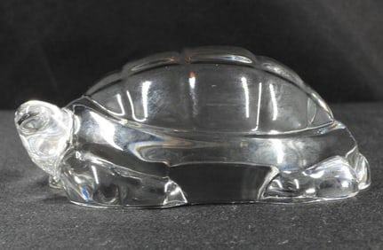 Baccarat a clear glass Turtle figure