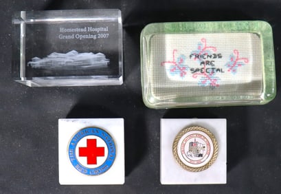 Four Vintage Paperweight