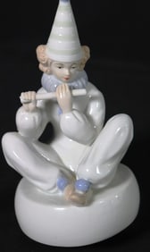 Vintage Porcelain  Clown Music Box