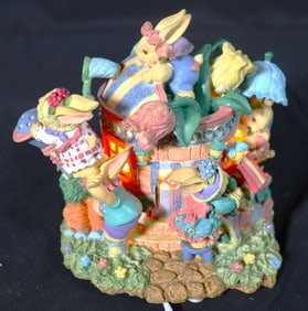 Bunny Family Watering Can Night Light lamp