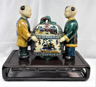 Japanese Kutani Porcelain Boys Censer