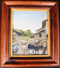 Framed Oil on Panel signed A. ZALDIVAR