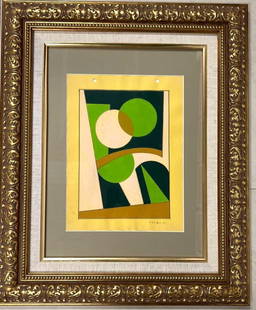 Framed Mixed Media and pastel on paper signed Pedro Alvarez (1967-2004) and dated 51: Pedro Alvarez (1967-2004) Cuban, abstract modernist Mixed Media and pastel on paper dated 1951. We do not have a COA for this piece and is therefore being sold in the manner of Pedro Alvarez