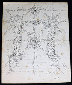 Unframed Mixed Media on paper Signed Mark Rothko (1 of 4)
